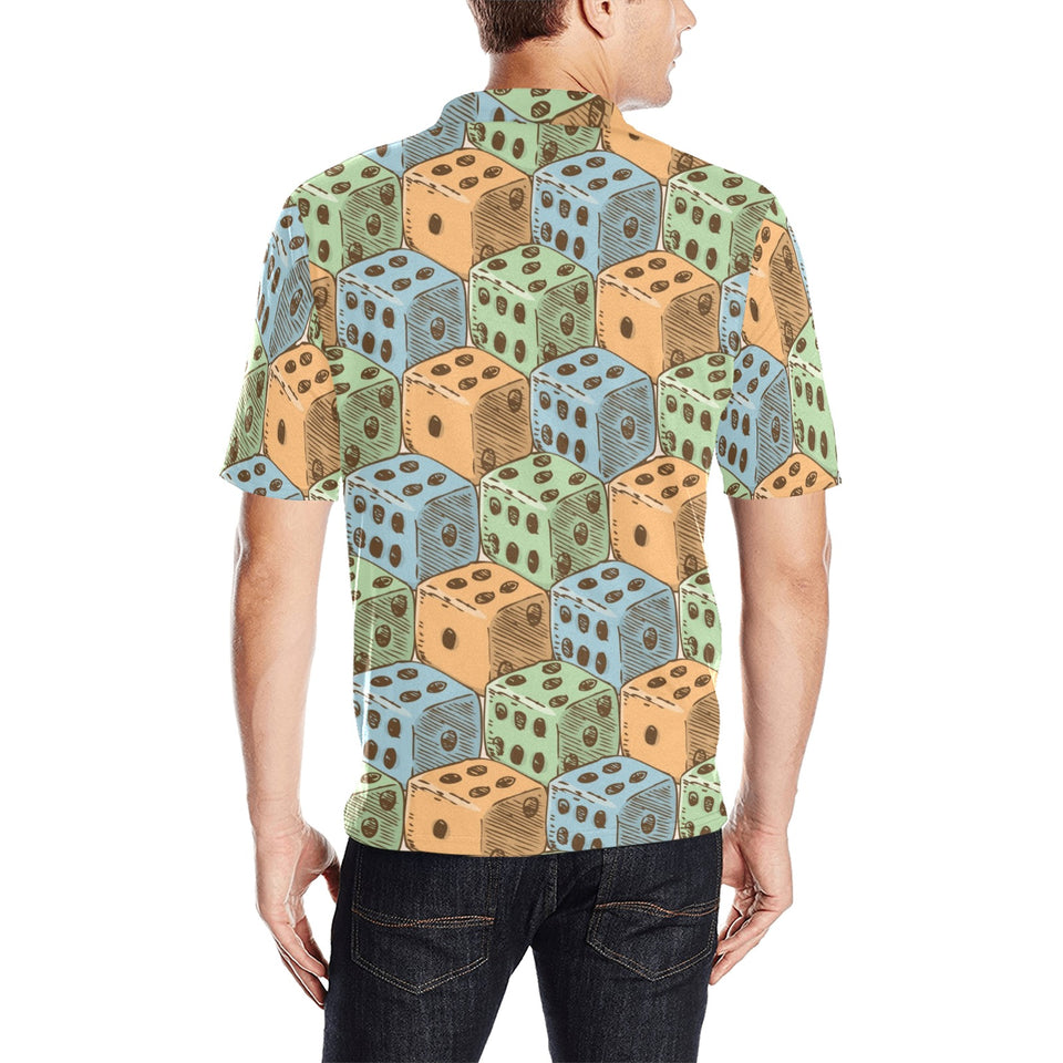 Dice Pattern Print Design 05 Men's All Over Print Polo Shirt