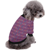 Eiffel Tower Pattern Print Design 05 All Over Print Pet Dog Round Neck Fuzzy Shirt