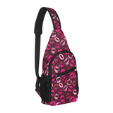 Lips Pattern Print Design 03 All Over Print Chest Bag