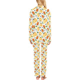 Pancake Pattern Print Design 02 Women's Long Pajama Set