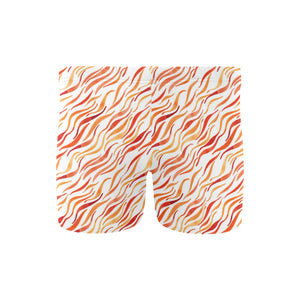 Fire flame watercolor pattern Men's Swimming Trunks