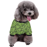 Green hop pattern All Over Print Pet Dog Round Neck Fuzzy Shirt