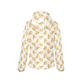 Sandwich Pattern Print Design 01 Women's Padded Hooded Jacket