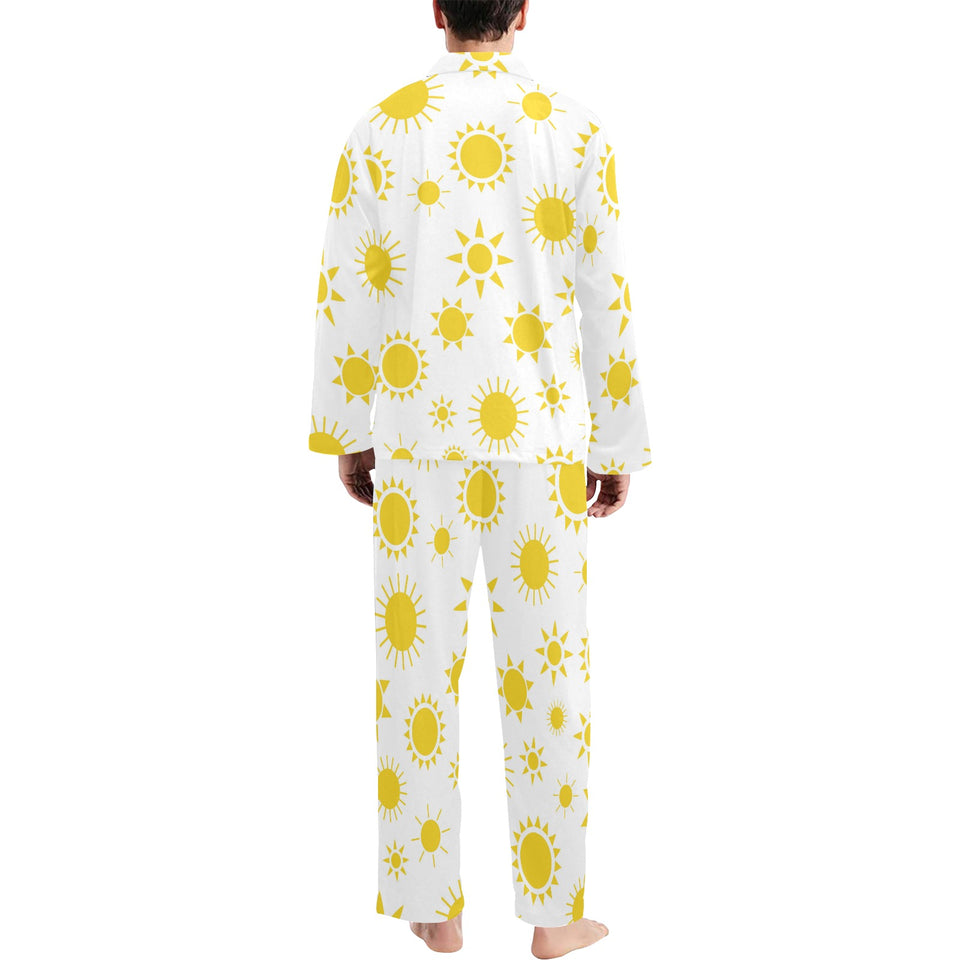 Sun pattern Men's Long Pajama Set