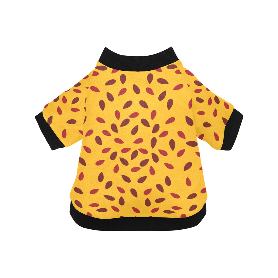 Passion fruit texture All Over Print Pet Dog Round Neck Fuzzy Shirt