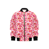 Lips Pattern Print Design 01 Kids' Boys' Girls' Bomber Jacket