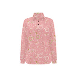 Bicycle Pattern Print Design 02 Women's Long Sleeve Polo Shirt
