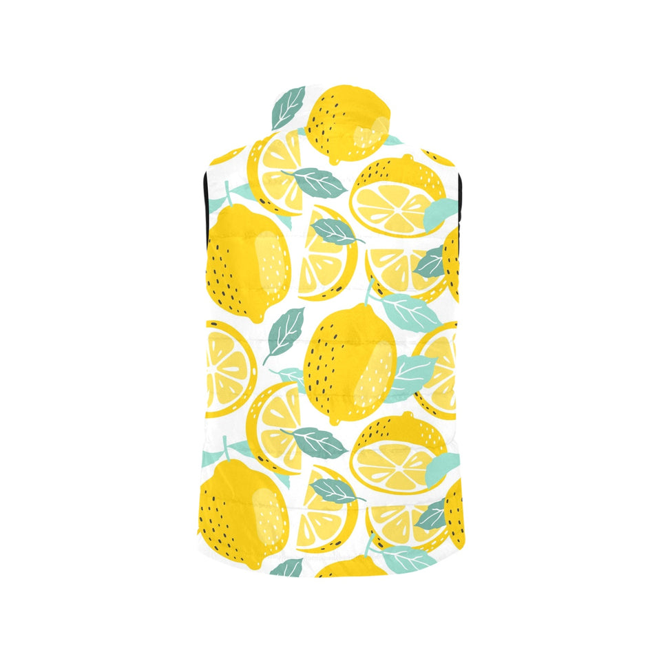 lemon design pattern Women's Padded Vest