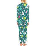 Snowman bird decorative elements christmas pattern Women's All Over Print Pajama Set