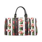 red and white tulips pattern Travel Bag