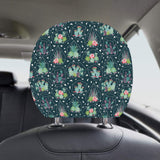 Cactus glass terrarium pattern Car Headrest Cover