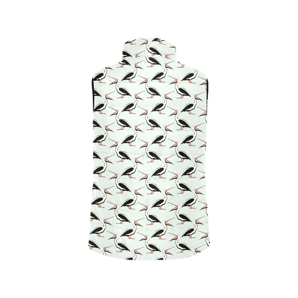 Pelican Pattern Print Design 02 Women's Padded Vest