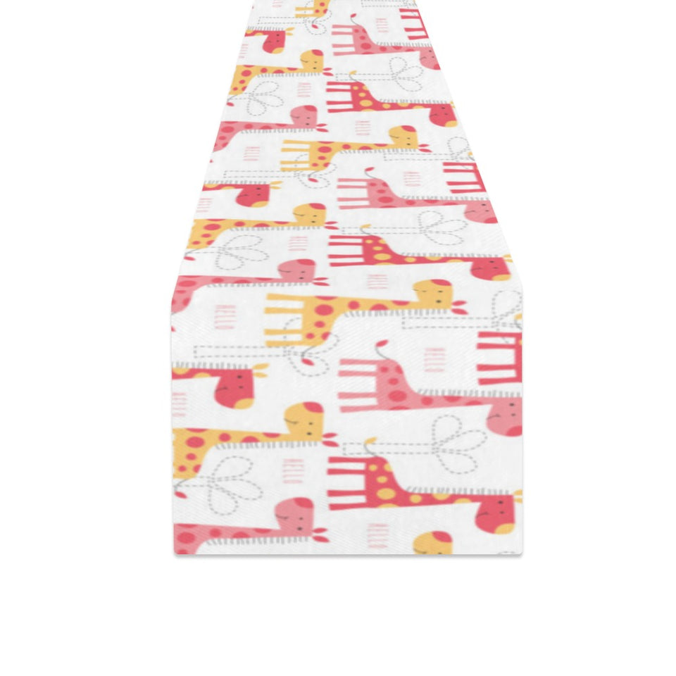 Giraffe Pattern Print Design 03 Table Runner