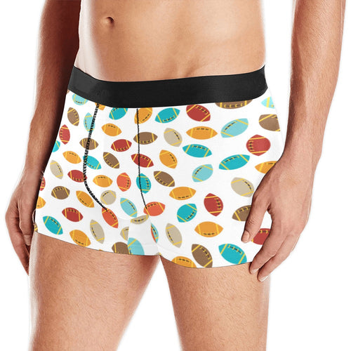 Colorful american football ball pattern Men's All Over Print Boxer Briefs Men's Underwear