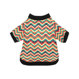 zigzag  chevron colorful pattern All Over Print Pet Dog Round Neck Fuzzy Shirt