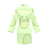 Cucumber pattern Women's Long Sleeve Belted Night Robe