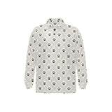Dog Paws Pattern Print Design 03 Men's Long Sleeve Polo Shirt