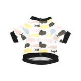 Whale dot pattern All Over Print Pet Dog Round Neck Fuzzy Shirt