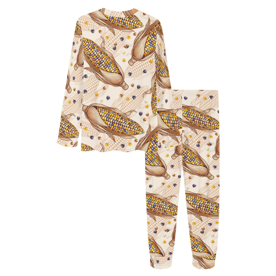 Corn Pattern Print Design 03 Women's All Over Print Pajama Set