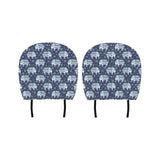Elephant tribal design pattern Car Headrest Cover