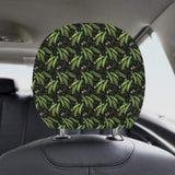 Green Peas Pattern Print Design 02 Car Headrest Cover