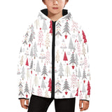 Cute Christmas tree pattern Kids' Boys' Girls' Padded Hooded Jacket