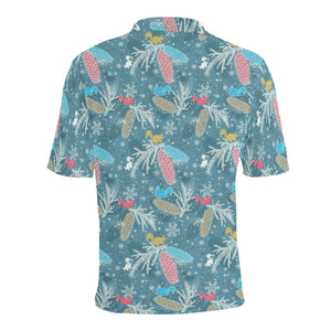 Squirrel Pattern Print Design 01 Men's All Over Print Polo Shirt