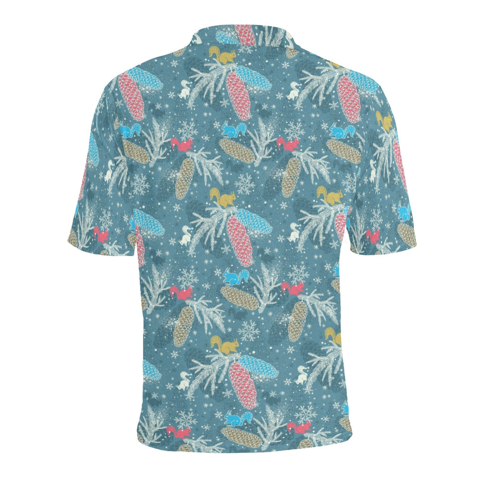 Squirrel Pattern Print Design 01 Men's All Over Print Polo Shirt