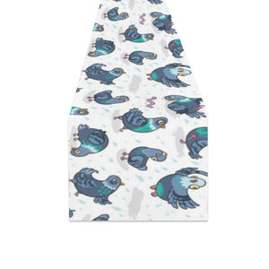 Pigeon Pattern Print Design 02 Table Runner