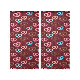 Pretzels Pattern Print Design 05 Gauze Curtain