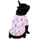 Cute ice cream cone animal pattern All Over Print Pet Dog Round Neck Fuzzy Shirt