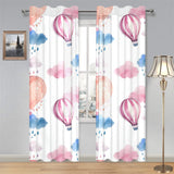 Watercolor air balloon cloud pattern Gauze Curtain