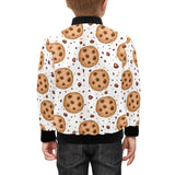 chocolate chip cookie pattern Kids' Boys' Girls' Bomber Jacket