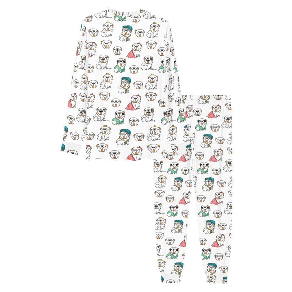English Bulldog Pattern Print Design 03 Men's All Over Print Pajama