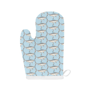 Swordfish Pattern Print Design 01 Heat Resistant Oven Mitts