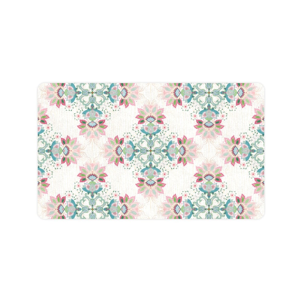 Square floral indian flower pattern Doormat