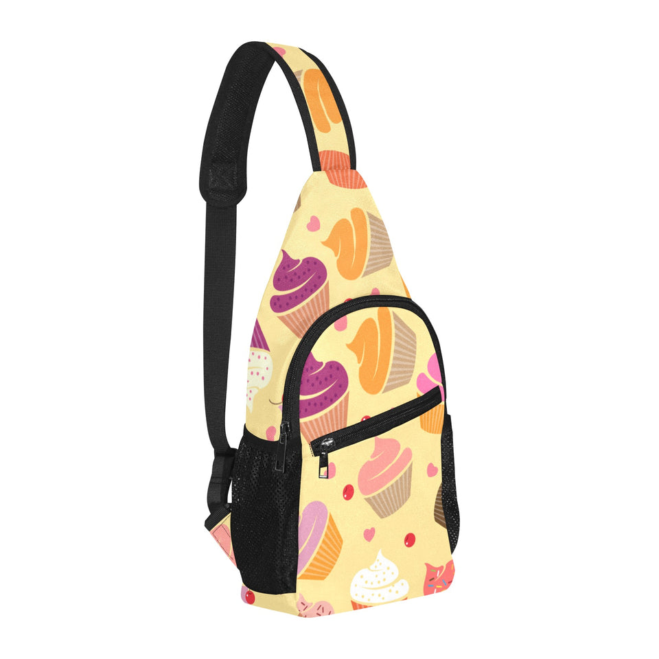 cake cupcake heart cherry pattern All Over Print Chest Bag