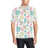 Colorful shell pattern Men's All Over Print Polo Shirt