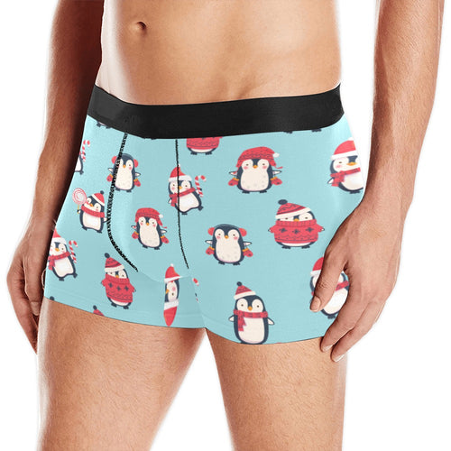 Cute penguin christmas  design pattern Men's All Over Print Boxer Briefs Men's Underwear