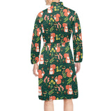 Squirrel Pattern Print Design 03 Men's Long Sleeve Belted Night Robe