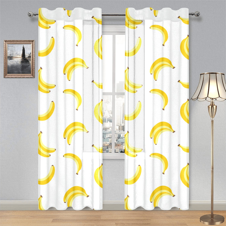 Banana pattern Gauze Curtain