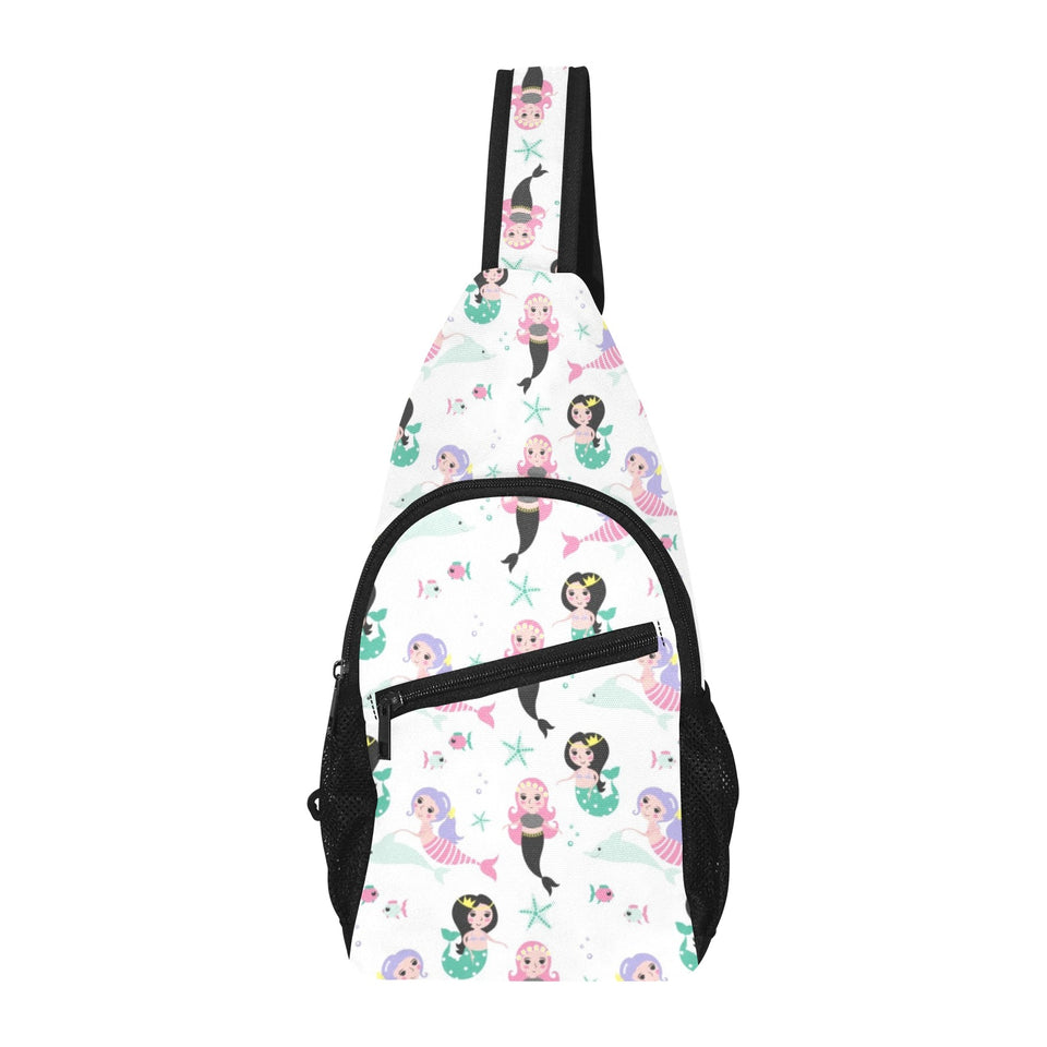 cute mermaid dolphin fish starfish pattern All Over Print Chest Bag