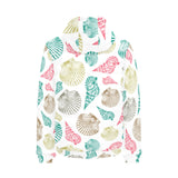 Colorful shell pattern Men's Padded Hooded Jacket