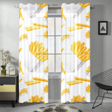 French fries white paper box pattern Gauze Curtain