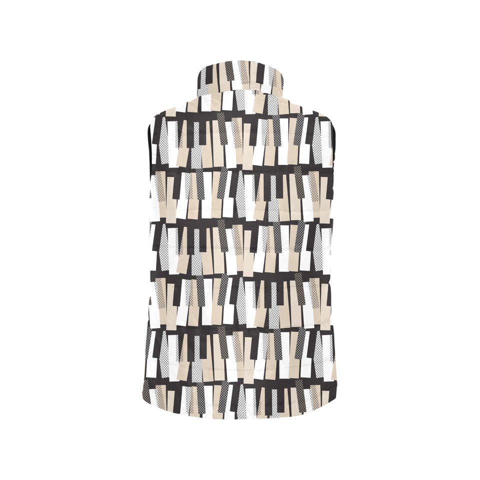 Piano Pattern Print Design 04 Men's Padded Vest