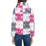 Teddy Bear Pattern Print Design 03 Women's Padded Hooded Jacket