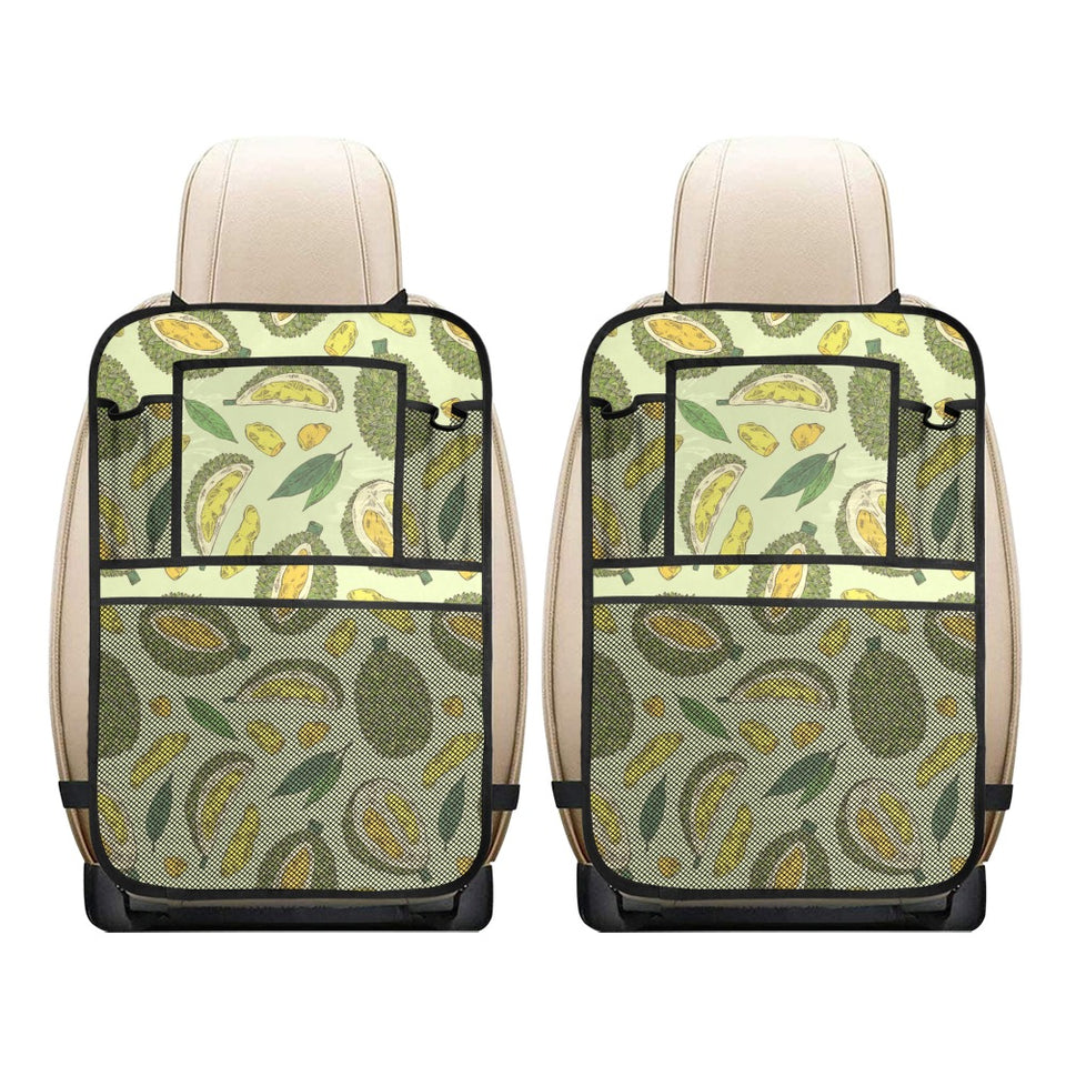 Durian leaves pattern background Car Seat Back Organizer