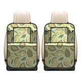 Durian leaves pattern background Car Seat Back Organizer