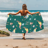Kangaroo leaves pattern Beach Towel