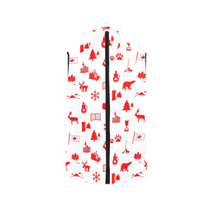 Canada Pattern Print Design 04 Men's Padded Vest